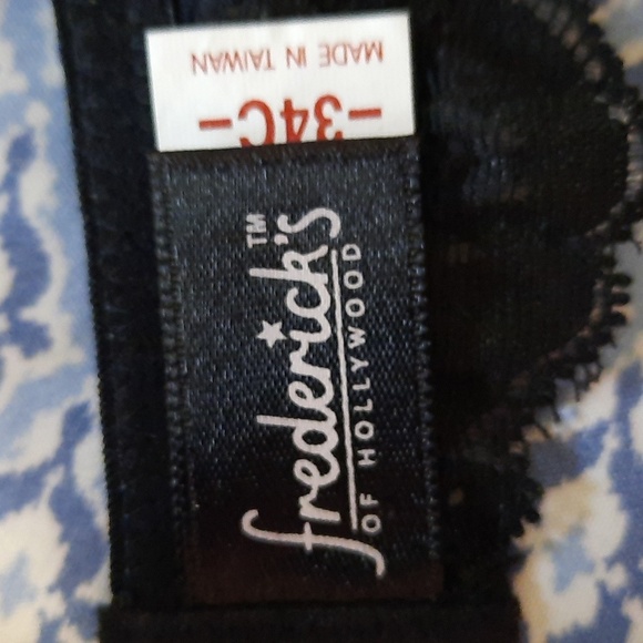 Fredericks Of Hollywood Black Lace Bra 34C - Picture 9 of 12